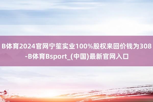 B体育2024官网宁笙实业100%股权来回价钱为308-B体育Bsport_(中国)最新官网入口