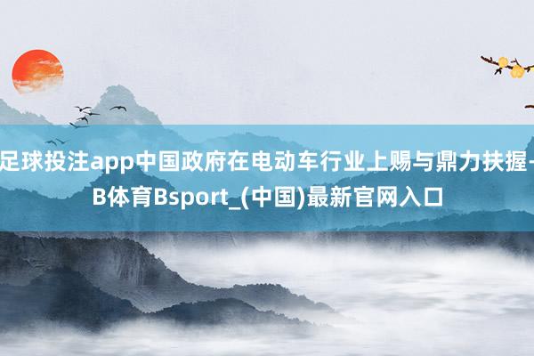 足球投注app中国政府在电动车行业上赐与鼎力扶握-B体育Bsport_(中国)最新官网入口