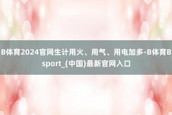 B体育2024官网生计用火、用气、用电加多-B体育Bsport_(中国)最新官网入口