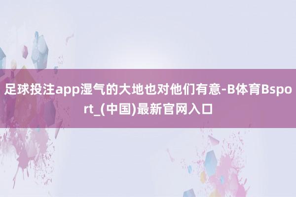 足球投注app湿气的大地也对他们有意-B体育Bsport_(中国)最新官网入口